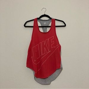 Nike neon red racerback tank top